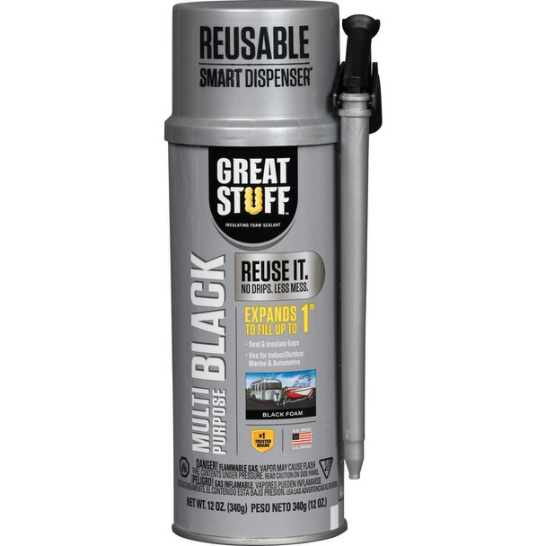 99112876 Great Stuff Smart Dispenser 12 Oz. Black Multipurpose Sealant