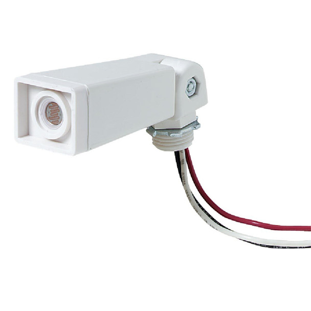 525715 Hard Wire White Floodlight Photocell Lamp Control