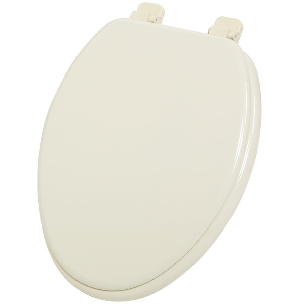 WMS-19-R1-B Home Impressions Elongated Closed Front Bone Wood Toilet Seat