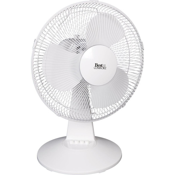 TF40 Best Comfort 16 In. 3-Speed Gray & White Oscillating Table Fan