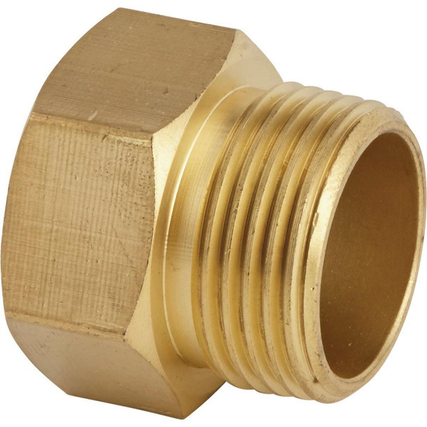 GB-9550+GM294 Best Garden 3/4 In. FHT x 3/4 In MPT Brass Non-Swivel Hose Connector