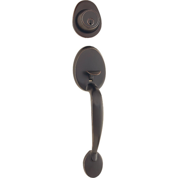 HY7X7S1 Steel Pro Oil Rubbed Bronze Entry Door Handleset with Tulip Knob