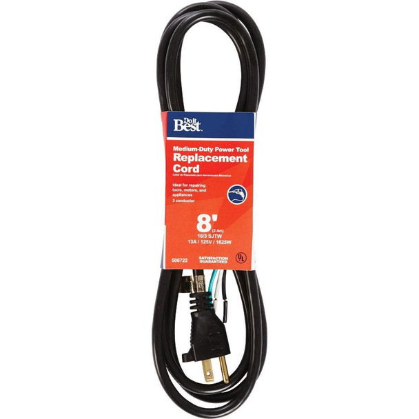 APC-JTW163-8-BL 8 Ft. 16/3 13A Large Appliance Cord