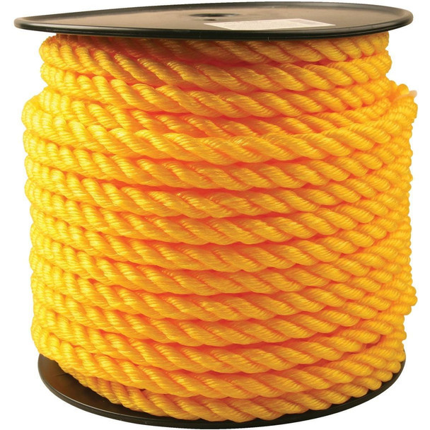 704893 5/8 In. x 150 Ft. Yellow Twisted Polypropylene Rope