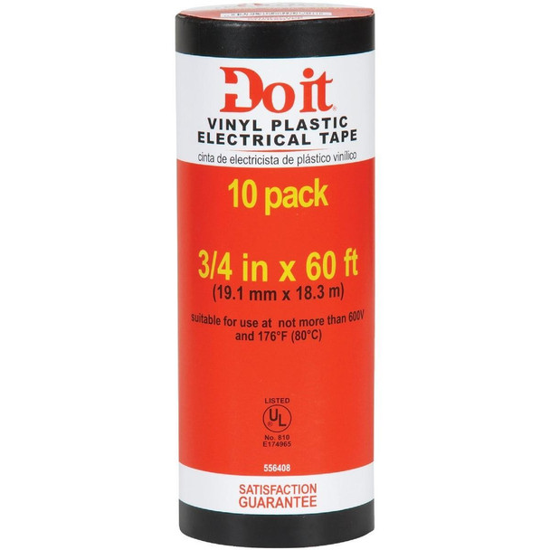 556408 General Purpose 3/4 In. x 60 Ft. Electrical Tape (10-Pack)