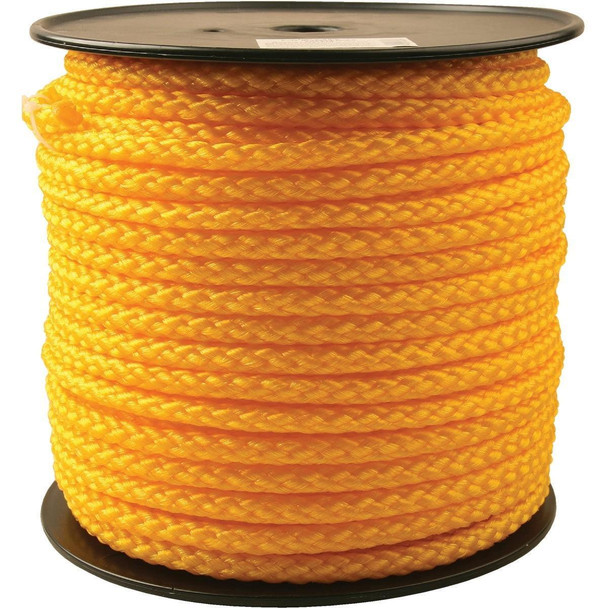 707275 1/2 In. x 250 Ft. Yellow Braided Polypropylene Rope