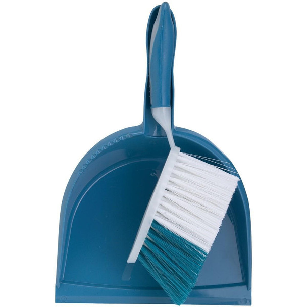 615269 Blue Plastic Dust Pan & Brush Set
