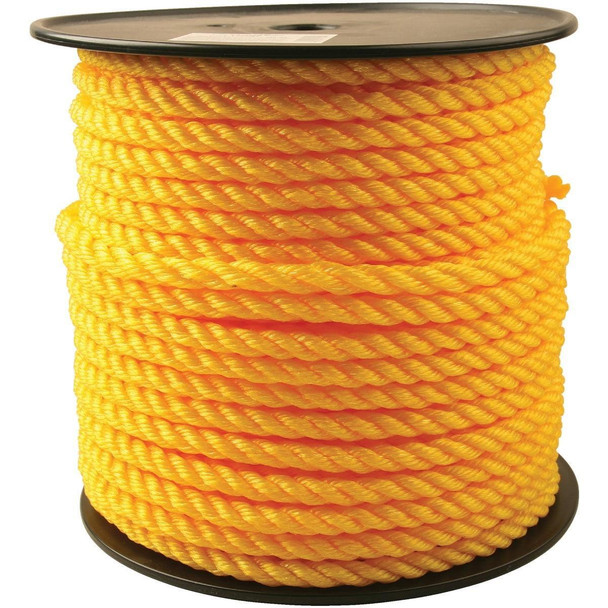 700227 1/2 In. x 200 Ft. Yellow Twisted Polypropylene Rope