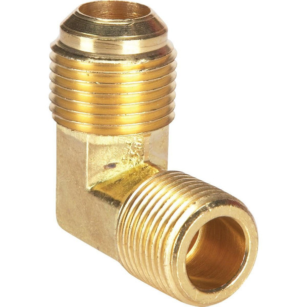 458971 1/2 In. x 3/8 MIP 90 Deg. Flare Brass Elbow (1/4 Bend)