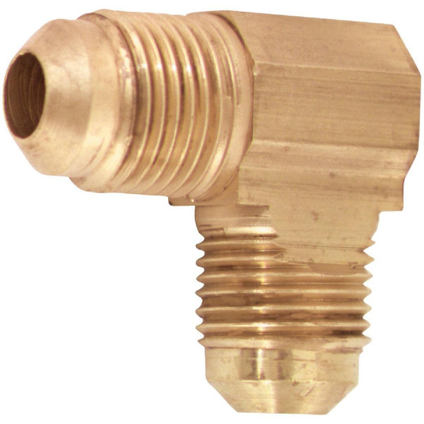 459006 3/8 In. x 3/8 In. 90 Deg. 2-Way Low Lead Flare Brass Elbow (1/4 Bend)