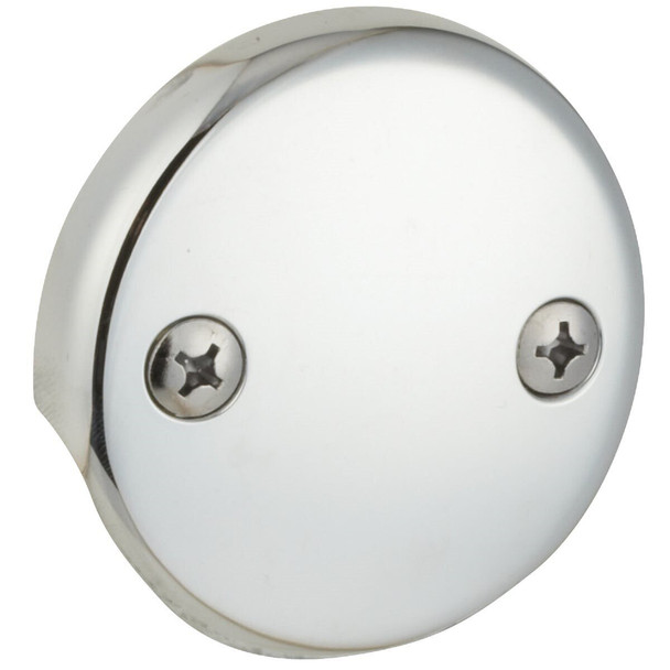 456330 Two-Hole Chrome Bath Drain Face Plate