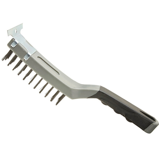 385 Best Look 5 In. x 1-1/4 In. Stiff Wire Brush with Scraper