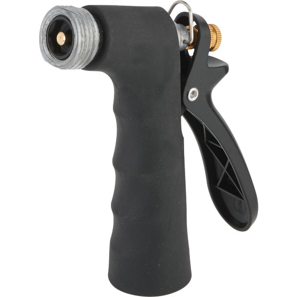 37088 Best Garden Hot Water Metal Pistol Nozzle with Threaded Front, Black