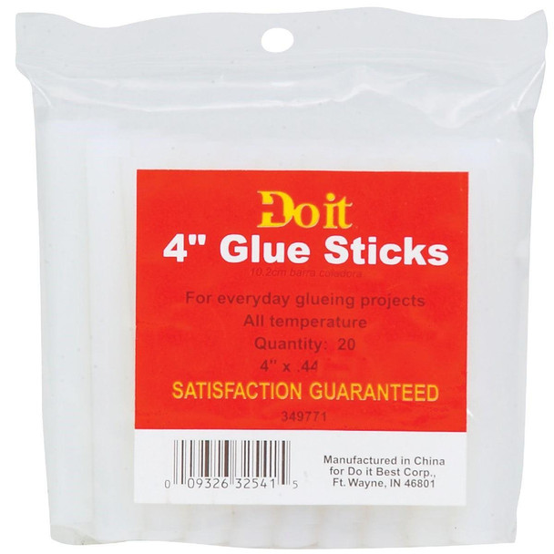 349771 4 In. Standard Clear Hot Melt Glue (20-Pack)