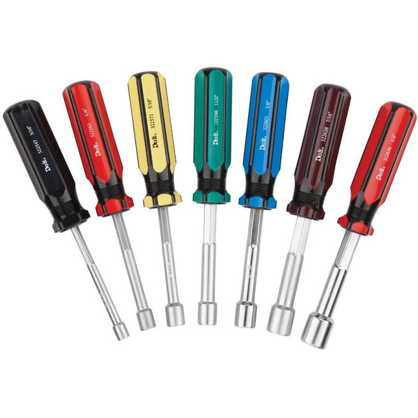 332275 Standard 3 In. Solid Shaft Nut Driver Set, 7-Piece