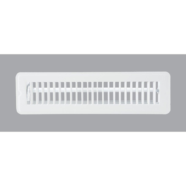 1FL0212WH-NH Home Impressions 2-1/4 In. x 12 In. White Steel Floor Register