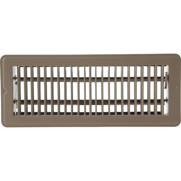 1FL0212BR-NH Home Impressions 2-1/4 In. x 12 In. Brown Steel Floor Register