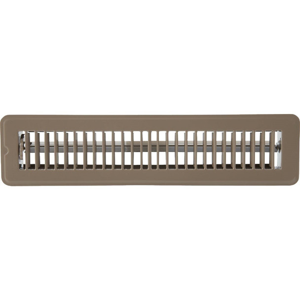 1FL0214BR-NH Home Impressions 2-1/4 In. x 14 In. Brown Steel Floor Register