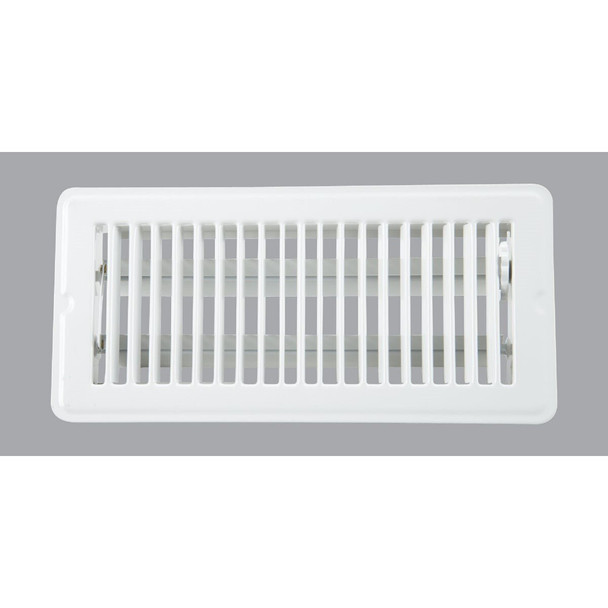 1FL0410WH-NH Home Impressions 4 In. x 10 In. White Steel Floor Register