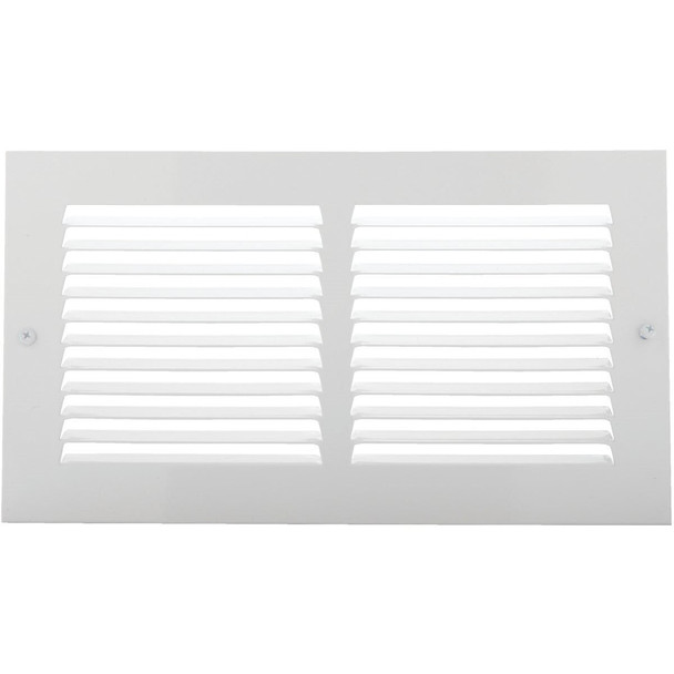 1RA1206WH Home Impressions 6 In. x 12 In. Stamped Steel Return Air Grille