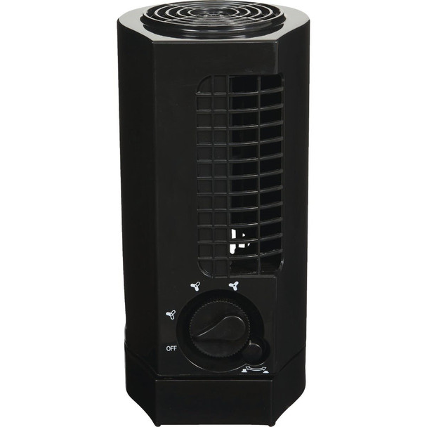 15769 Best Comfort 12 In. 2-Speed Black Mini Tower Table Fan