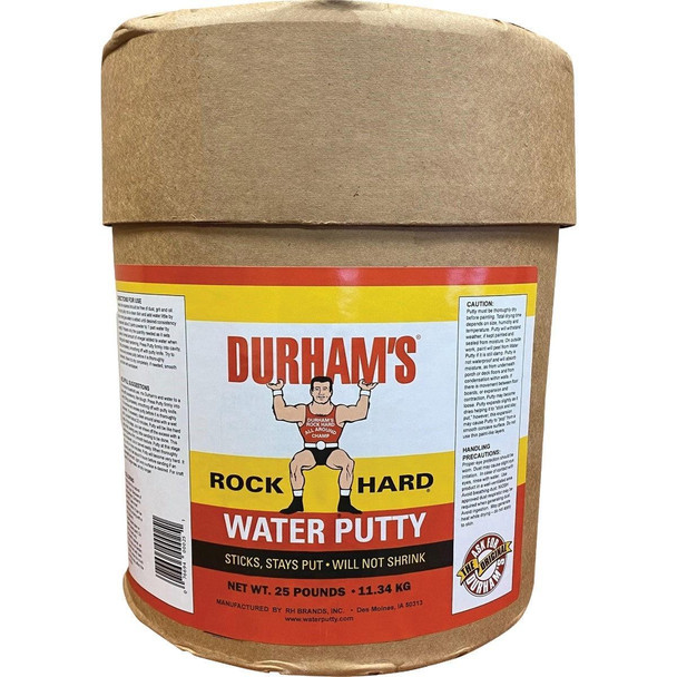 RHWP25 Durham's Rock Hard 25 Lb. Drum Powder Water Putty