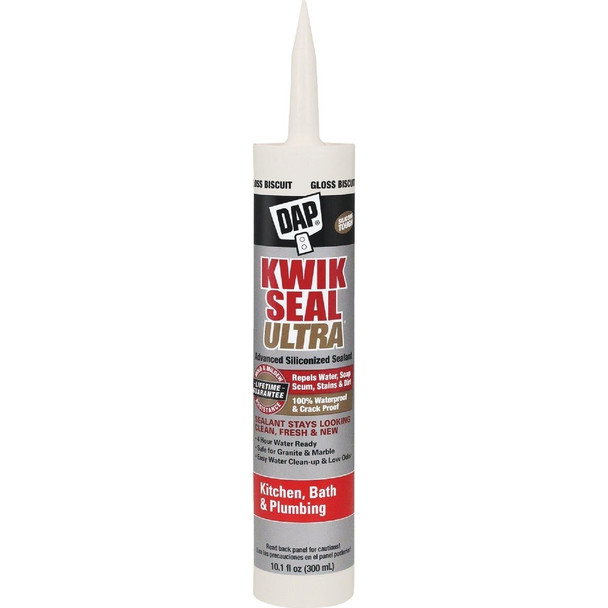 18899 DAP KWIK SEAL ULTRA 10.1 Oz. Biscuit Siliconized Kitchen & Bath Sealant