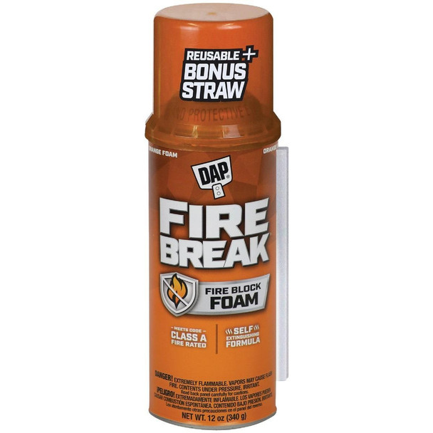 7565010012 DAP FireBreak 12 Oz. Flame Resistant Foam  Sealant