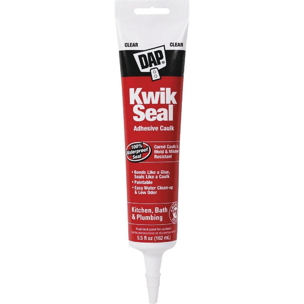 18008 Dap Kwik Seal 5.5 Oz. Clear Kitchen & Bath Adhesive Caulk