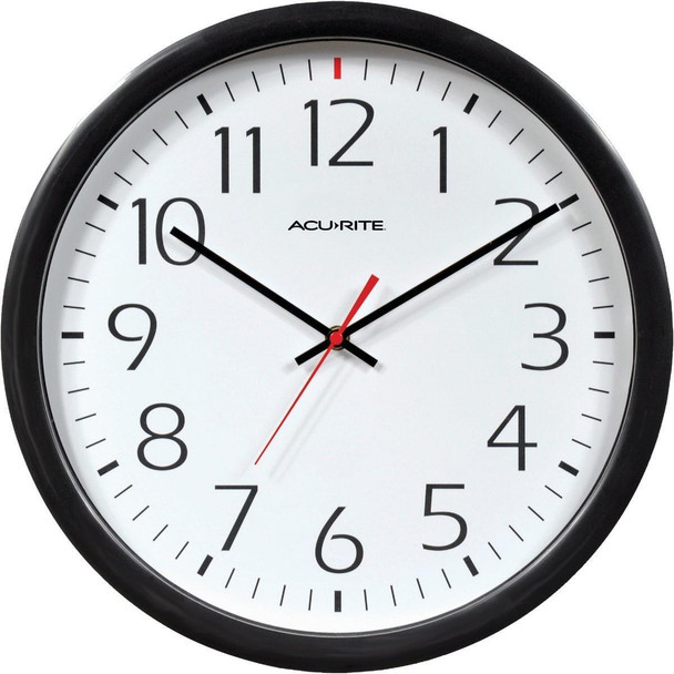 46027 AcuRite Set & Forget Office Wall Clock