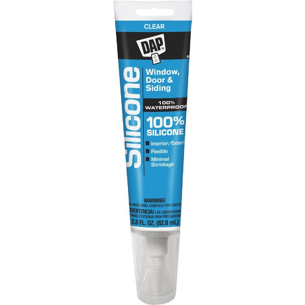 00753 Dap 2.8 Oz. Window, Door & Siding Silicone Sealant, Clear