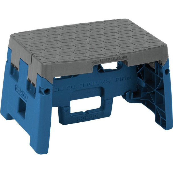 11-903BGR4 COSCO 1-Step Blue Folding Step Stool
