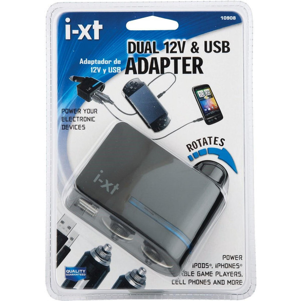 10908 Custom Accessories Dual 12V & USB Adapter