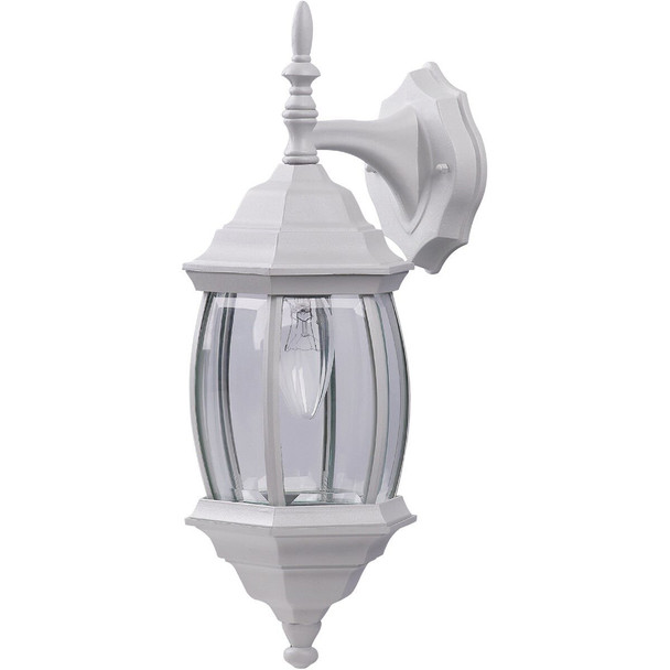 IOL73TWH Home Impressions White Incandescent Type A or B Outdoor Wall Light Fixture (2-Pack)