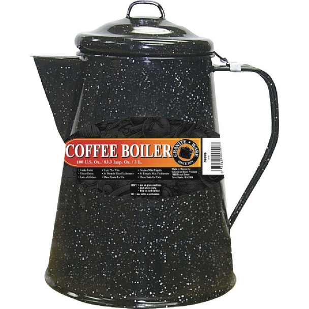 34700 GraniteWare 12 Cup Black Coffee Boiler