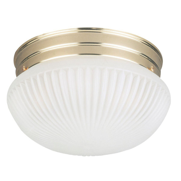 IFM710BP Home Impressions 9-1/2 In. Polished Brass Incandescent Flush Mount Ceiling Light Fixture
