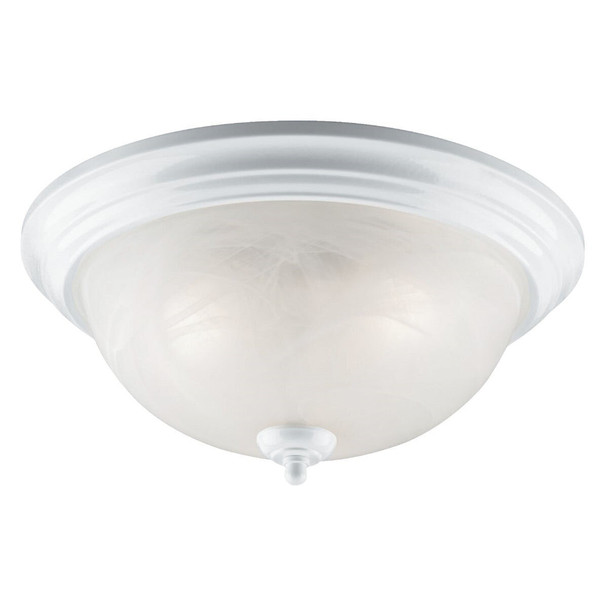 IFM415WH Home Impressions 15 In. White Incandescent Flush Mount Ceiling Light Fixture