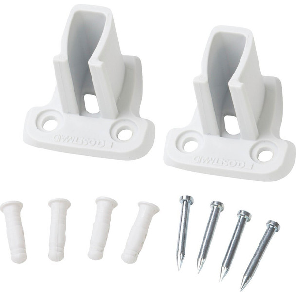 174100 ClosetMaid SuperSlide White Resin Wire Shelf End Bracket (12-Pack)