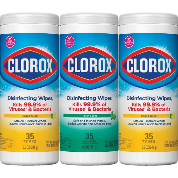 30112 Clorox Disinfecting Cleaning Wipes Tub (3-Pack, 35 Each)