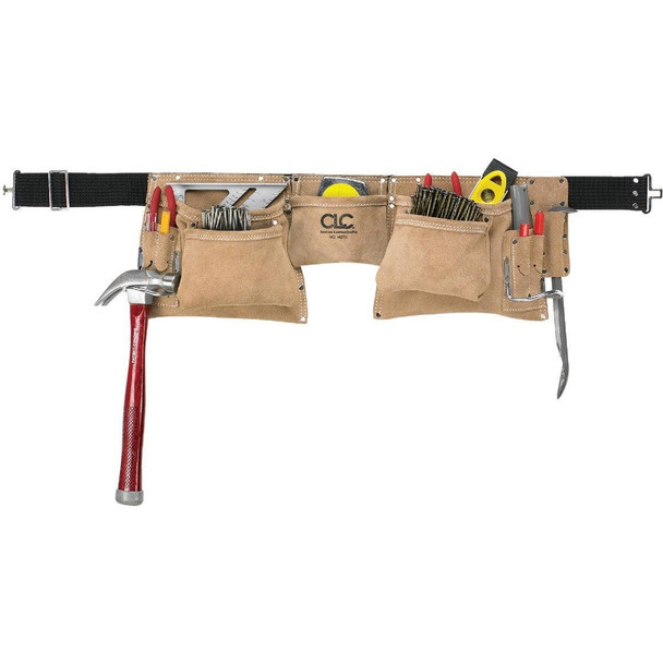 I427X CLC 12-Pocket Suede Leather Heavy-Duty Carpenter Apron