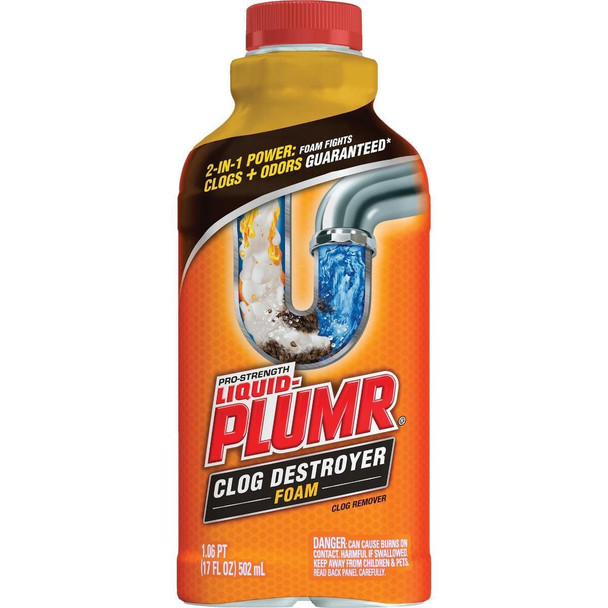 1290 Liquid-Plumr Slow Flow Fighter 17 Oz. Foaming Liquid Drain Opener & Cleaner