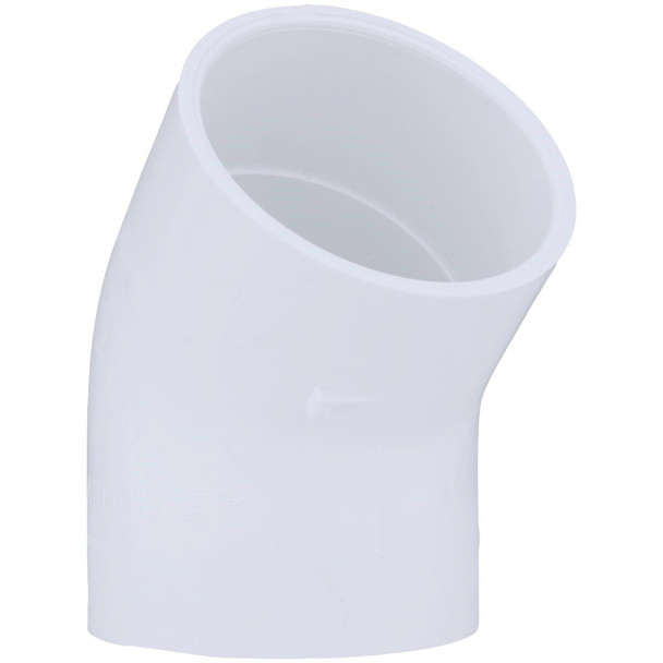 PVC 02309  1800HA Charlotte Pipe 3 In. Slip x Slip Schedule 40 45 Deg. PVC Elbow (1/8 Bend)