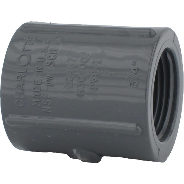 PVC 08102  1200HA Charlotte Pipe 3/4 In. FIP x FIP PVC Coupling