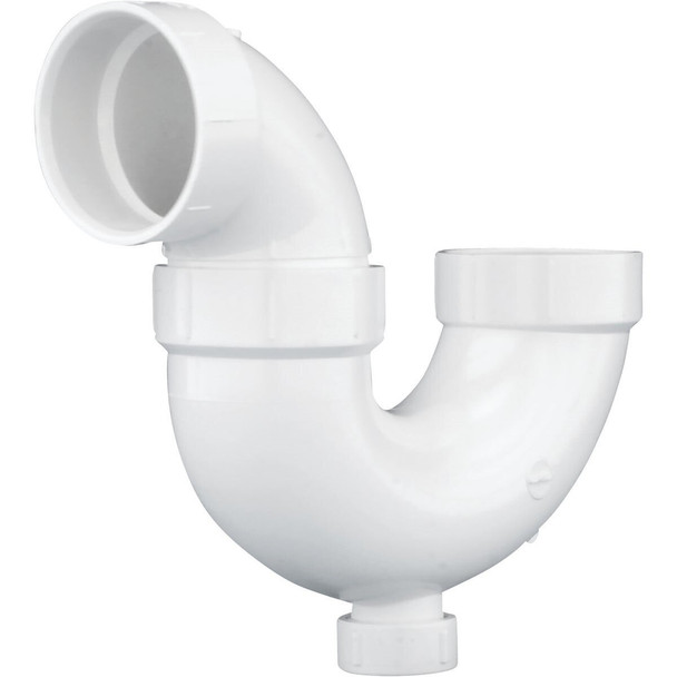 PVC 00707X 0800HA Charlotte Pipe 2 In. White PVC P-Trap with Cleanout