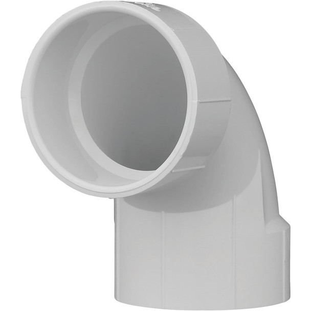 PVC 00300  1200HA Charlotte Pipe 3 In. Schedule 40 90 Deg. Sanitary DWV PVC Elbow (1/4 Bend)