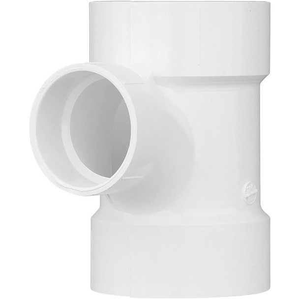 PVC 00401  1400HA Charlotte Pipe 3 In. x 2 In. Reducing Sanitary PVC Tee