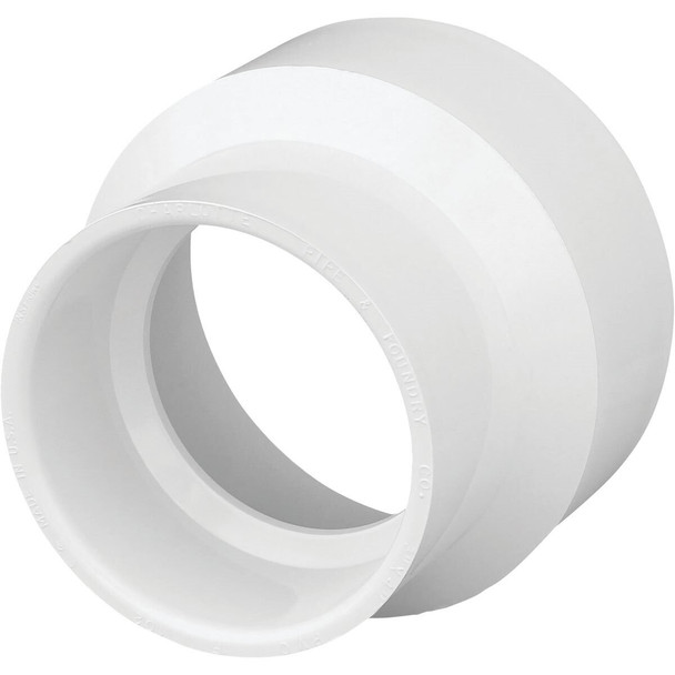 PVC 00102  1400HA Charlotte Pipe 4 In. Hub x 3 In. Hub Schedule 40 DWV Reducing PVC Coupling