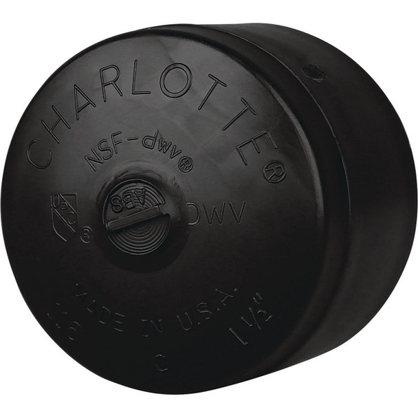 ABS 00116  1200HA Charlotte Pipe 4 In. Hub ABS Cap