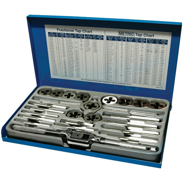 98904 Century Drill & Tool Tap and Die Fractional Set (24-Piece)