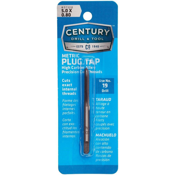 97308 Century Drill & Tool 5.0x0.80 Carbon Steel Metric Tap